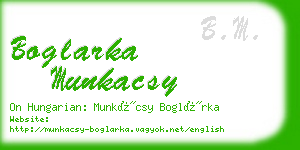 boglarka munkacsy business card